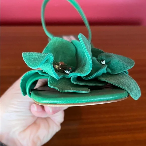 Wore once Steve Madden Teal Floral Heels - Picture 4 of 12